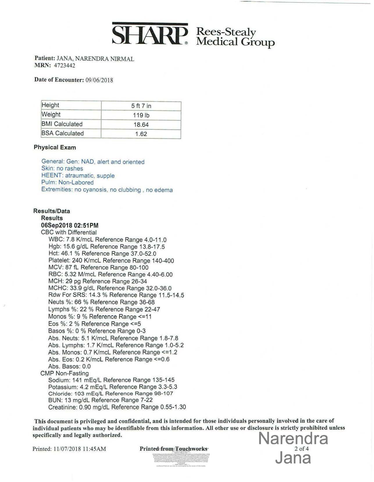 Falsified Discharge Summary