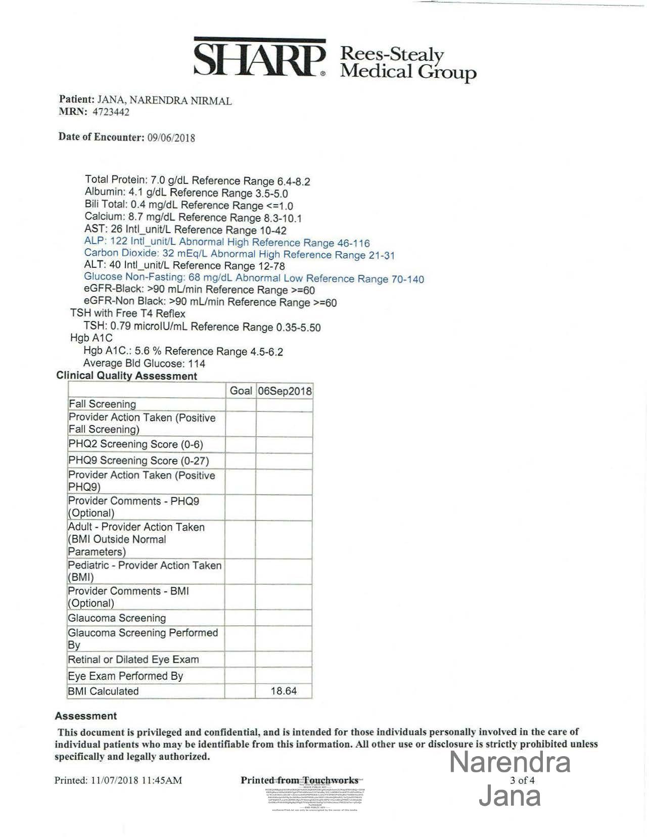 Falsified Discharge Summary