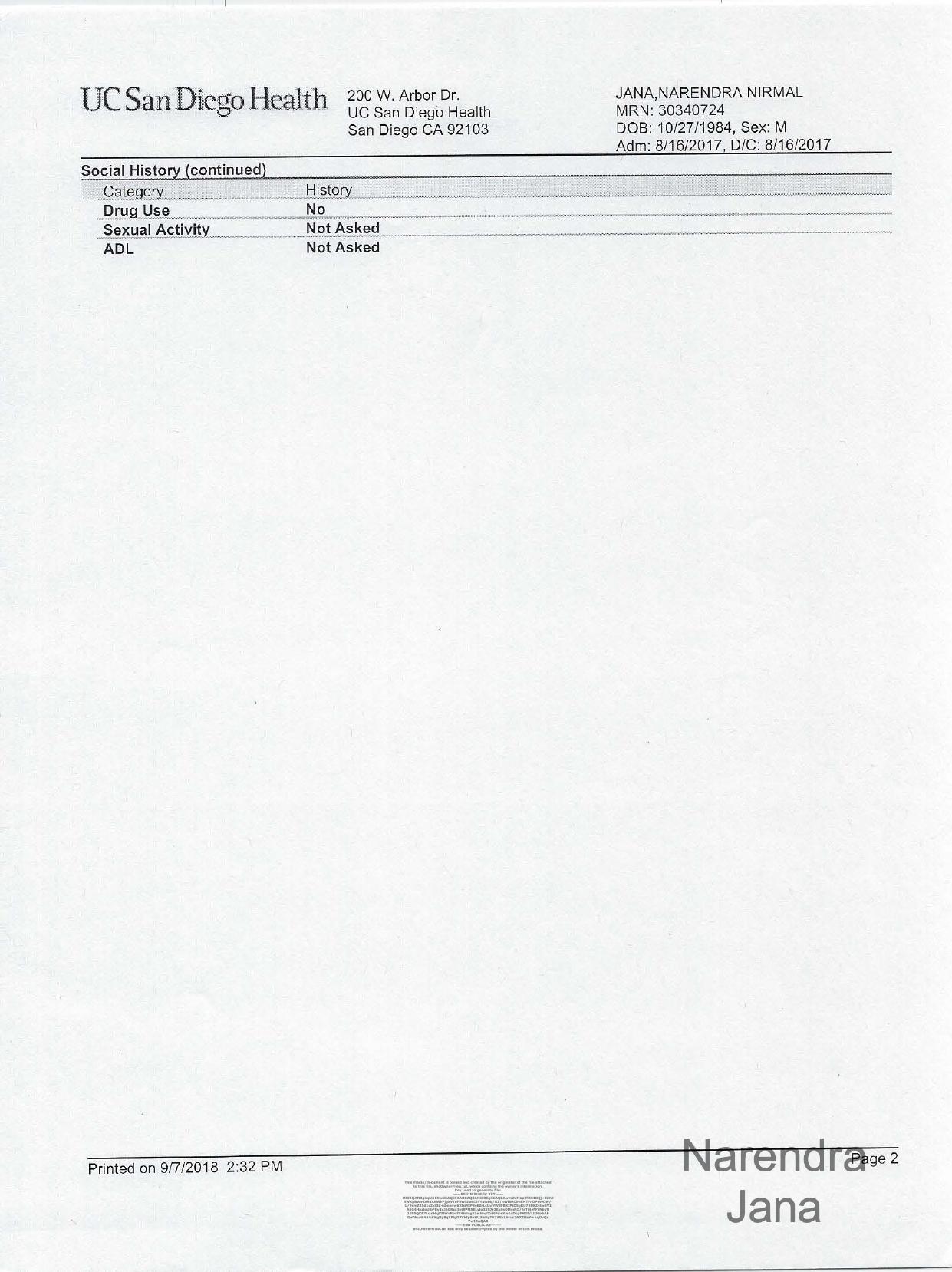 Falsified Discharge Summary