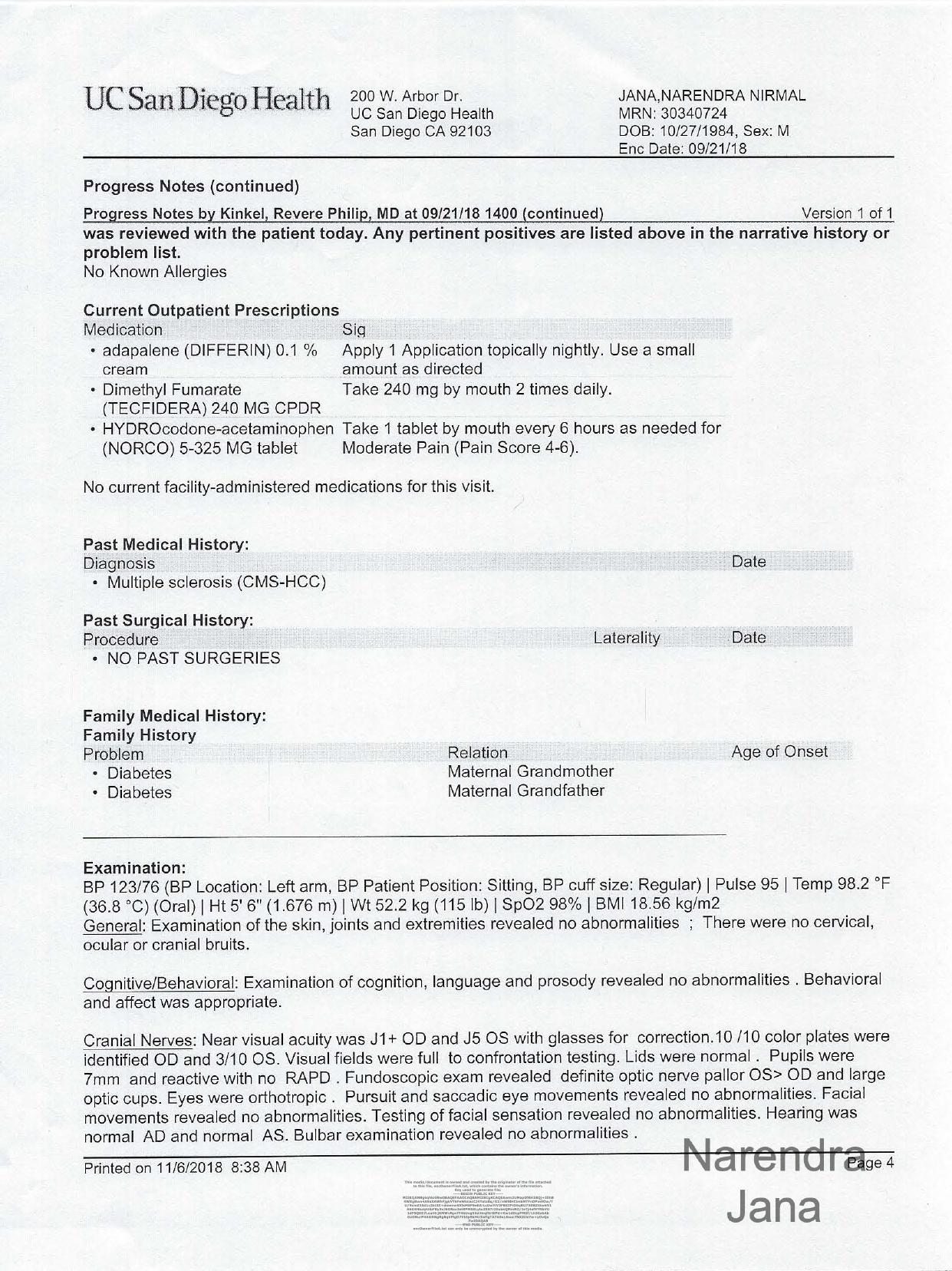 Falsified Discharge Summary