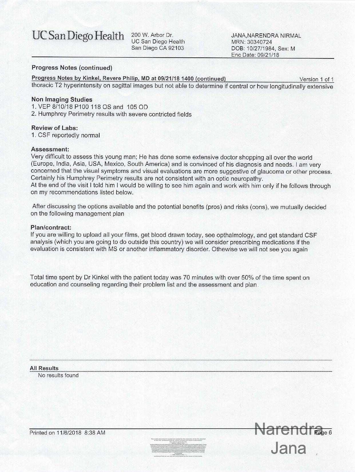 Falsified Discharge Summary