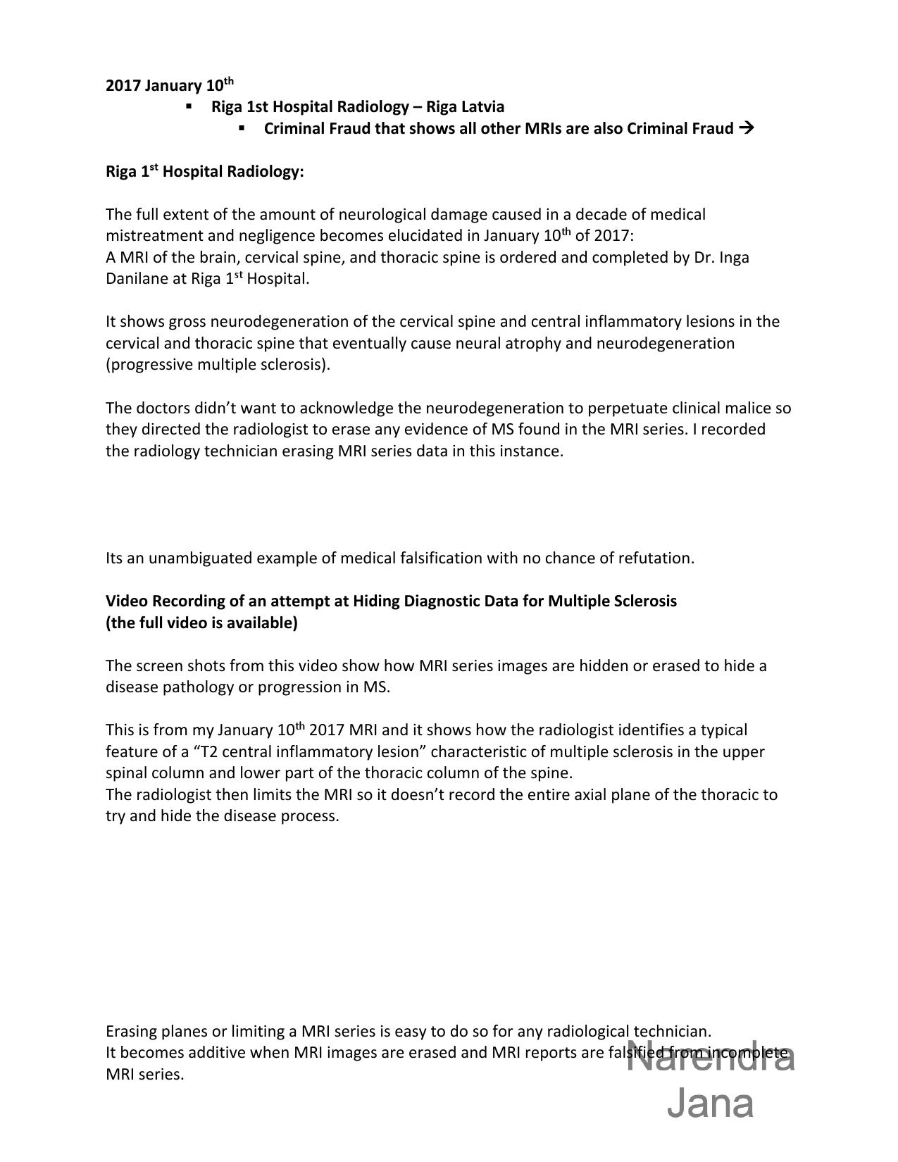 Falsified Discharge Summary